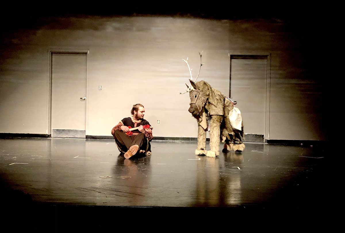 LCHSReadstoLead's tweet photo. Come out Saturday the 6th at 6, Sunday the 7th at 2, or Monday the 8th at 6 to watch the musical Frozen, presented by the LCHS Drama Department! Sneak peek of Sven! Isn’t he cute? #LCHerald https://t.co/VGOmBm7VlN