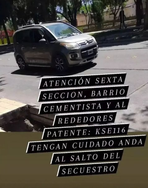 Carol____4444's tweet photo. Compañeras me mandan información para seguir difundiendo. Al menos acá tenemos patente y foto del vehículo. No sé si es posible con esa información hacer algo concreto. 
⚠️ Sexta sección - Mendoza ⚠️ https://t.co/GKaD1baGYk
