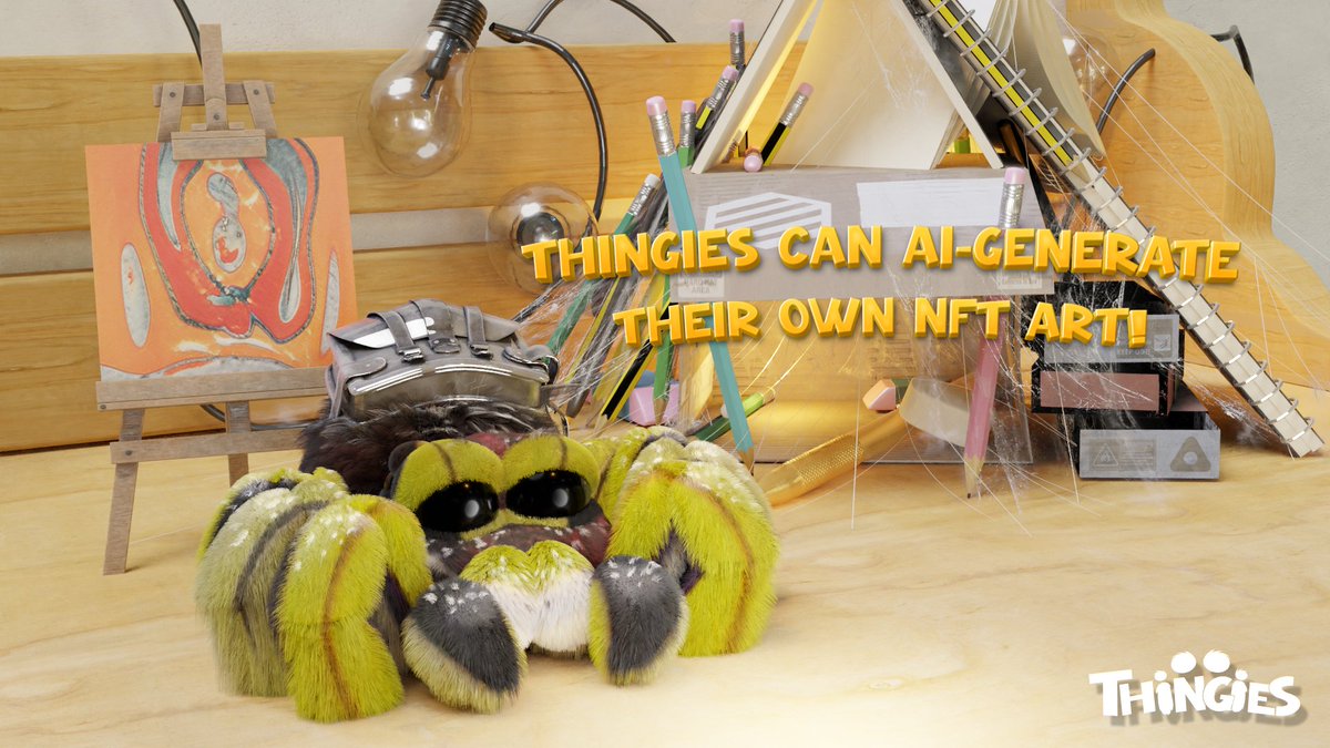 flufworld's tweet photo. The secrets out! Your Thingies aren't just works of art. They're art, working! 

The first of their kind, these NFT Artists are able to create and mint unique NFT art, you can buy, sell, trade and collect! 

Thingies 👉 https://t.co/aU0tXoaY6V

#FLUFworld #Thingies https://t.co/Ww2jhxbU2E
