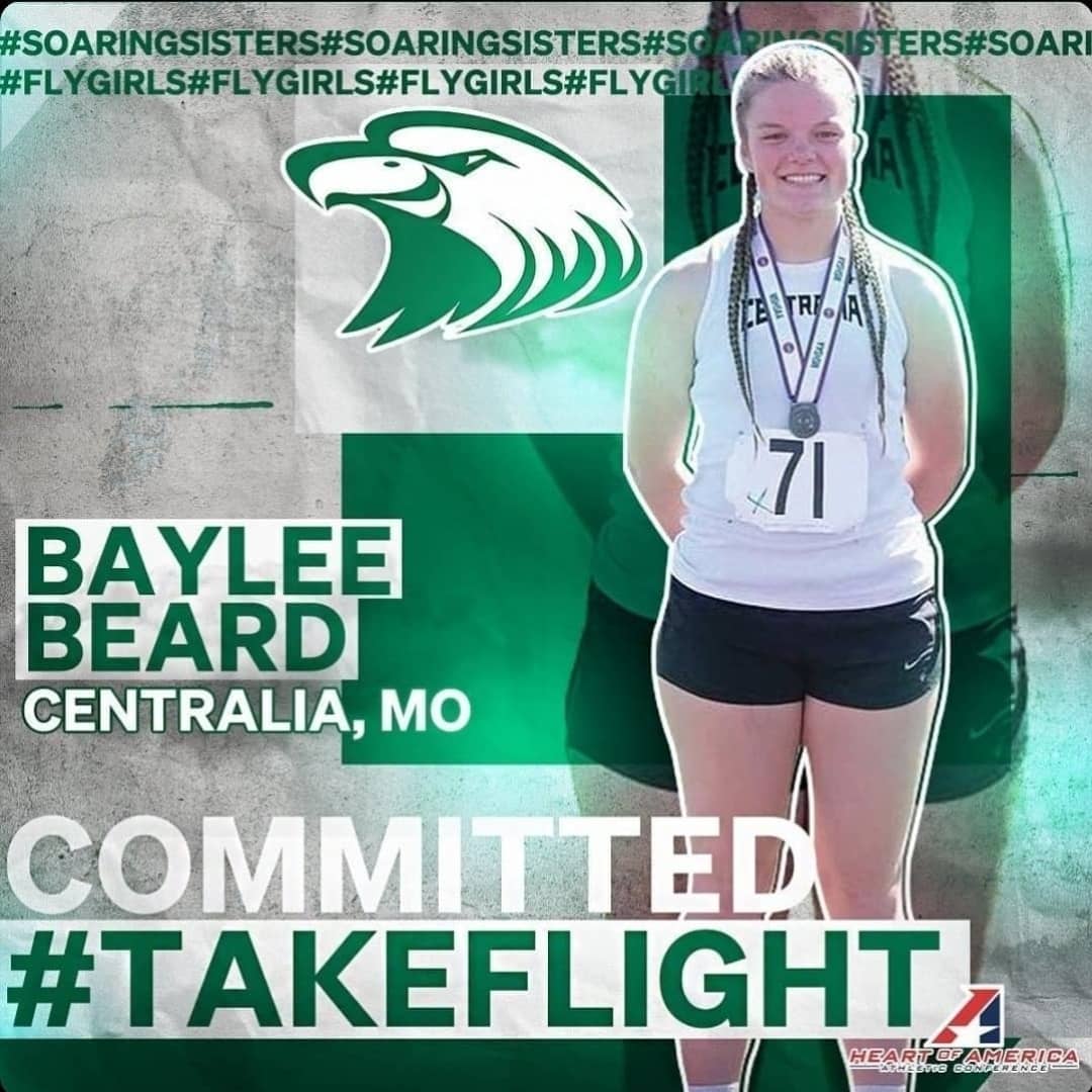 CoachKenny__'s tweet photo. Pen to Paper
🖋🖋🖋🖋
Baylee Beard (‘22)
Centralia HS
2021 Missouri State Runner-Up (Shotput)
#ComeEarnYourWings
#CommitToCentral
🟢⚪🦅🟢🟢⚪🦅 https://t.co/S9Vpez5KdR