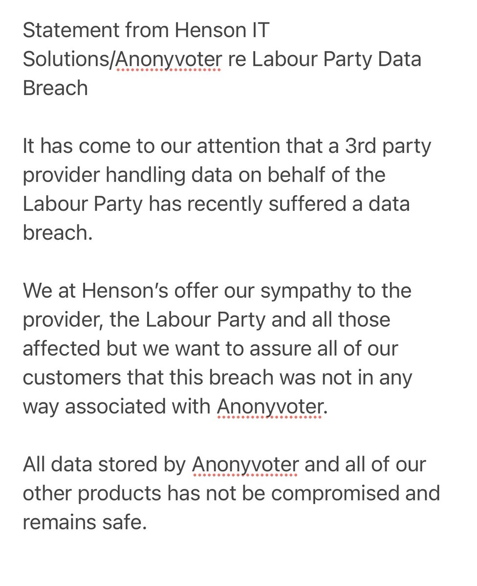 AnonyvoterC's tweet photo. Statement from Henson IT Solutions/Anonyvoter: https://t.co/7XVkRDlVJs