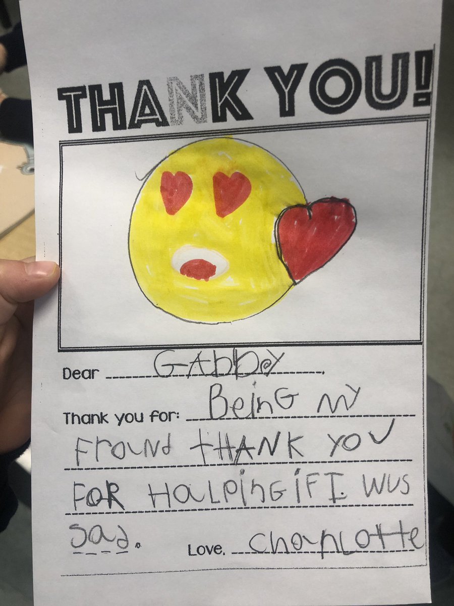 msblakely123's tweet photo. For today's thoughtful Thursday, students wrote thoughtful thank you letters to someone they wanted to thank! I think they did a great job spreading thoughtfulness today ! #bekind #spreadthanks https://t.co/BOhi82kXby