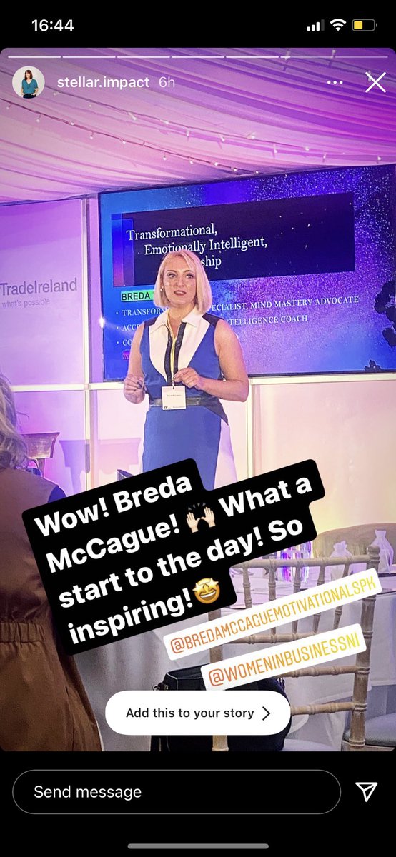 bredamccague's tweet photo. #EmotionalIntelligence #MindMastery #leadership #inspire #influence #executive #onlyhereonce  #Performance #Success #Coach #speaker 

For more on my talks see https://t.co/dr2FAKuCwL and follow my #bredasbitesize  series on YouTube and on Instagram! @KilleavyCastle @wibni https://t.co/fw1oTQSSK8