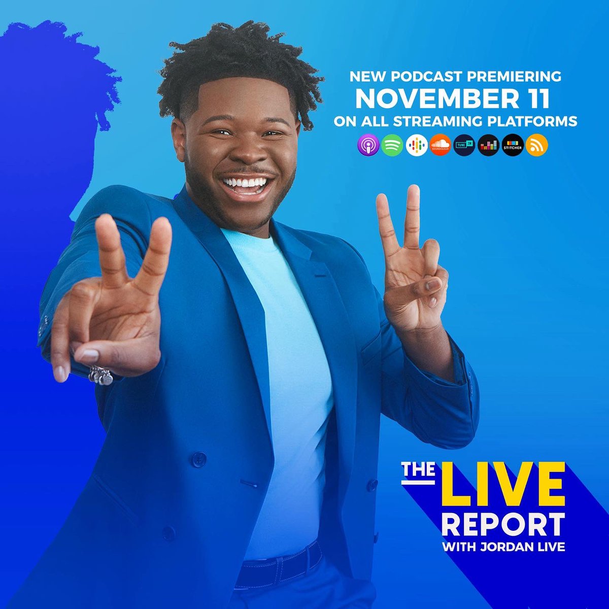 iamjordanlive's tweet photo. ALL NEW: I am so excited to finally announce my brand new podcast, #TheLiveReport premiering November 11th! 

Your weekly neighborhood help desk for entertainment, current events, and everything self-care.

An original podcast by, @OfficiallyLive! Stay tuned.📻💙 https://t.co/qiQe5br5tX