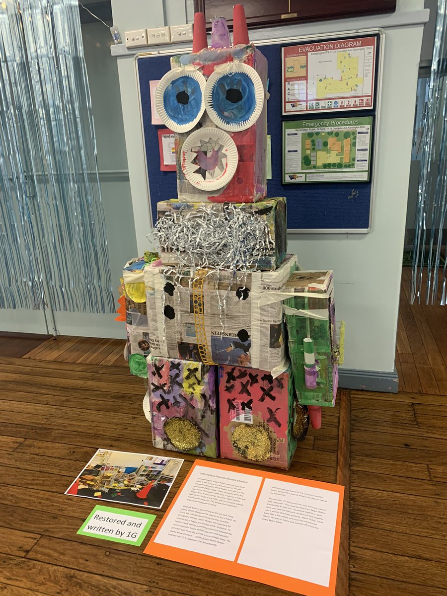 KENSINGTONPS's tweet photo. Welcome to the Museum of Restored Vehicles! All vehicles were designed and restored by the creative students in Year 1 &amp; 2! They even come with imaginative backstories. #CreativeLeadersip #CreativeKids #RecycledProject #WeLoveLearning @NSWEducation @SydOperaHouse https://t.co/WQakfcE4k1