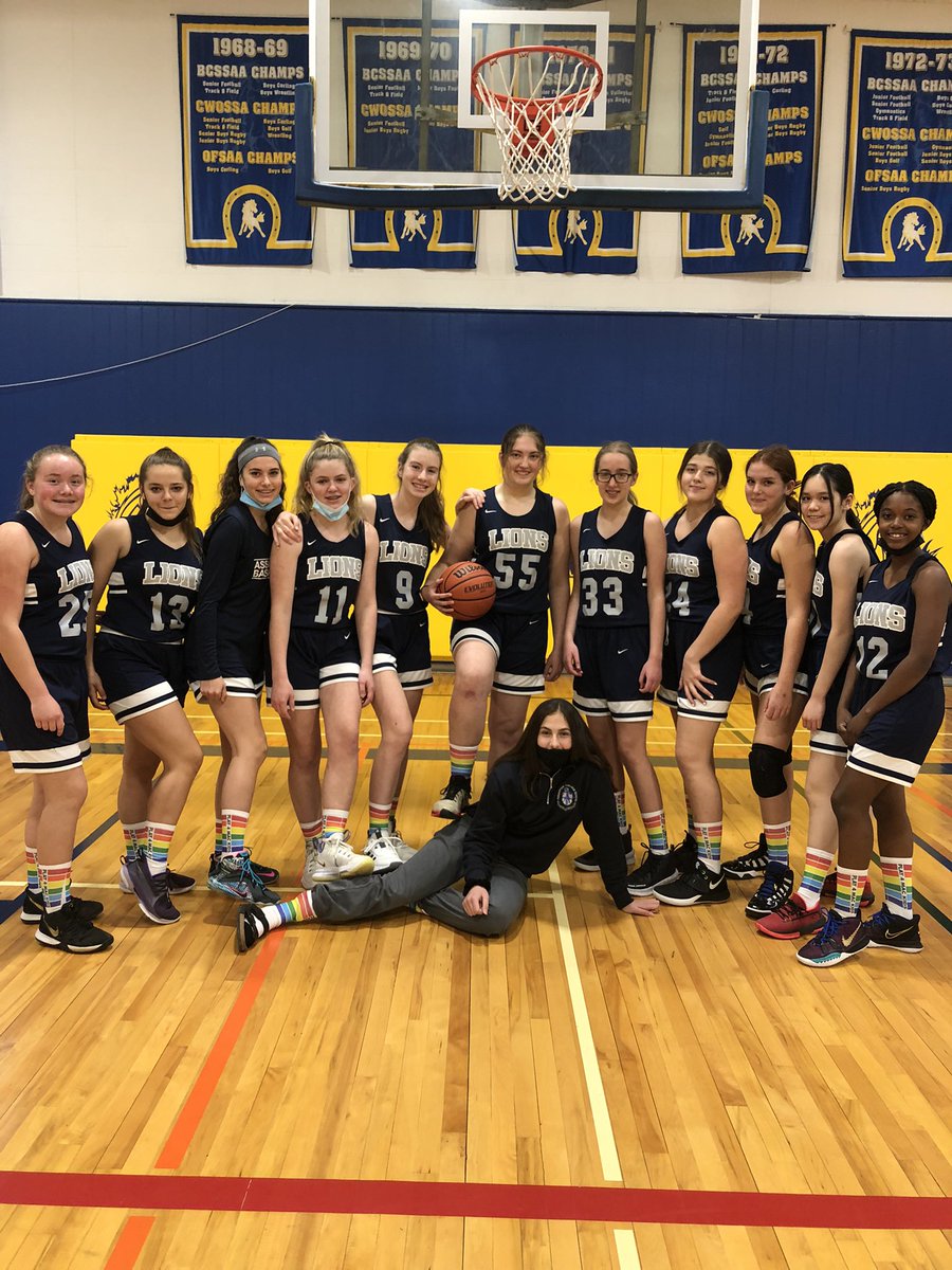 ACS Junior Girls supporting <a href="/HamHealthSci/">Hamilton Health Sciences</a> .Thanks @Stamerteacher for organizing. The socks worked and the girls had a great game tonight defeating BCI 50-37 to finish the season in first place! Great job girls! <a href="/bhncdsb/">BHNCDSB</a> <a href="/assumptionlion/">Assumption CS</a>