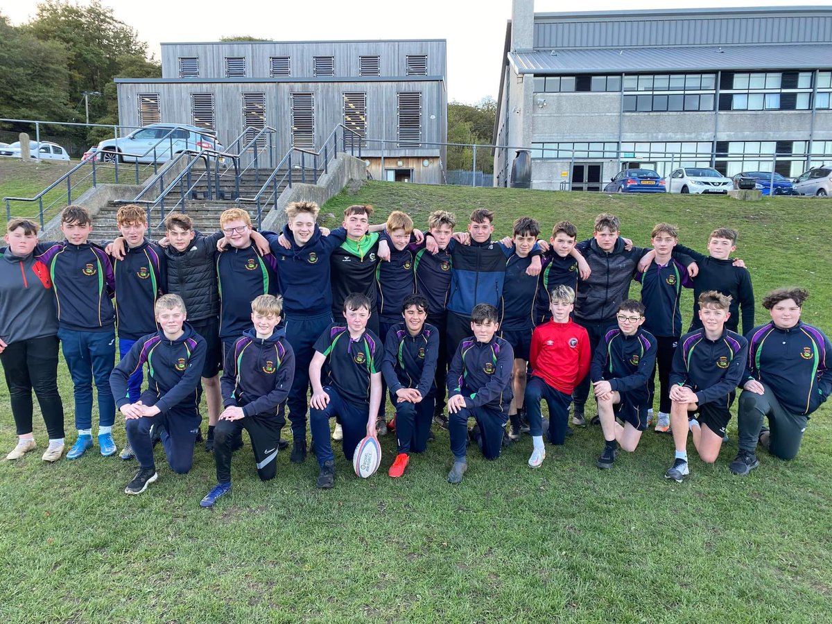 Shimna u14 Rugby team who put on a good performance against a very strong Killicomaine Junior High today. Training continues after school on Tuesdays. All KS3 students welcome.