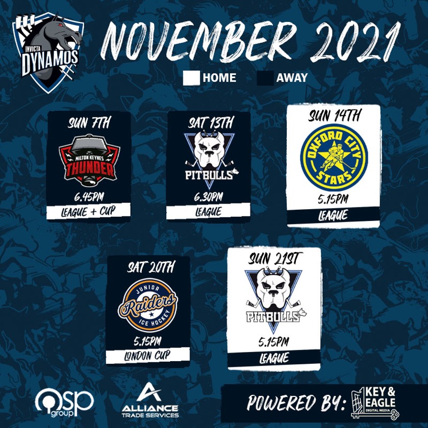 InvictaDynamos's tweet photo. Another month consigned to the history books. Here's what's coming your way in November. Fill your diaries! https://t.co/hKe6aOpscI