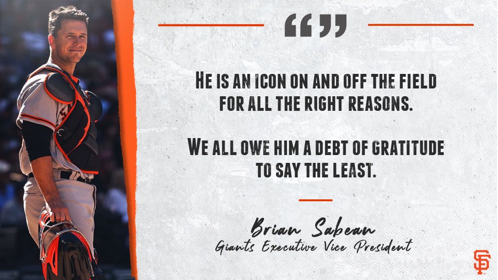 SFGiants's tweet photo. An outstanding career on and off the field. #ForeverGiant https://t.co/H3t0RI3use