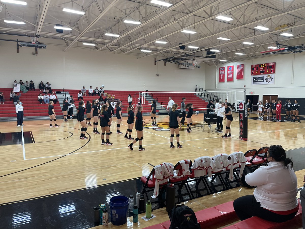 NEVConference's tweet photo. #NECCWVB | Semifinals 

Great to be at ENC for tonight’s Semifinal matchup between the Lions and the Mariners 🏐

#WeAreTheNECC // #BeTheSpark https://t.co/Iww73s98FS