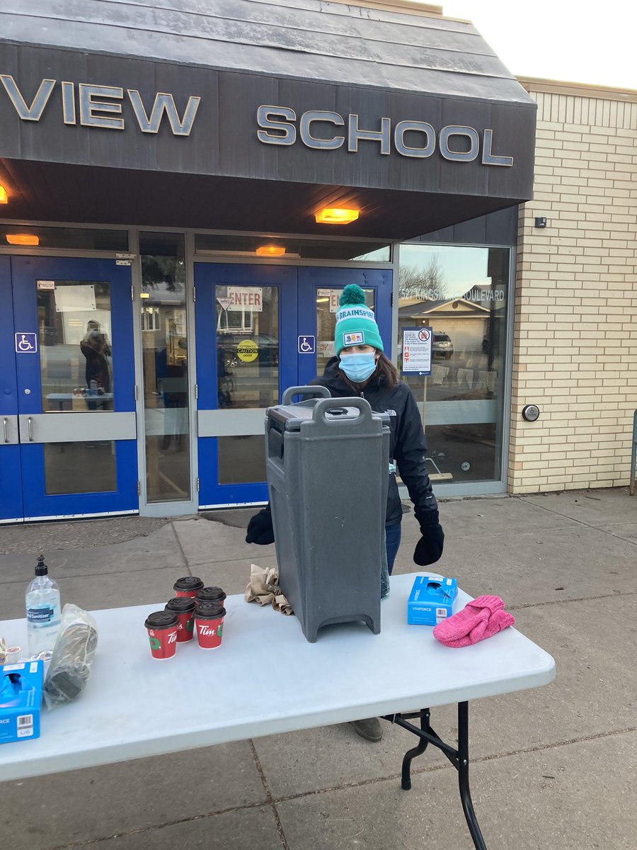Work Hard, Be Nice!  Our new staff shirts arrived.  It was a bit too cold to just wear our shirts this morning but we sure had fun handing out coffee to parents before school.  We are having a lot of fun celebrating Lakeview’s 40th birthday.  #birthday  #greatparents #spslearn