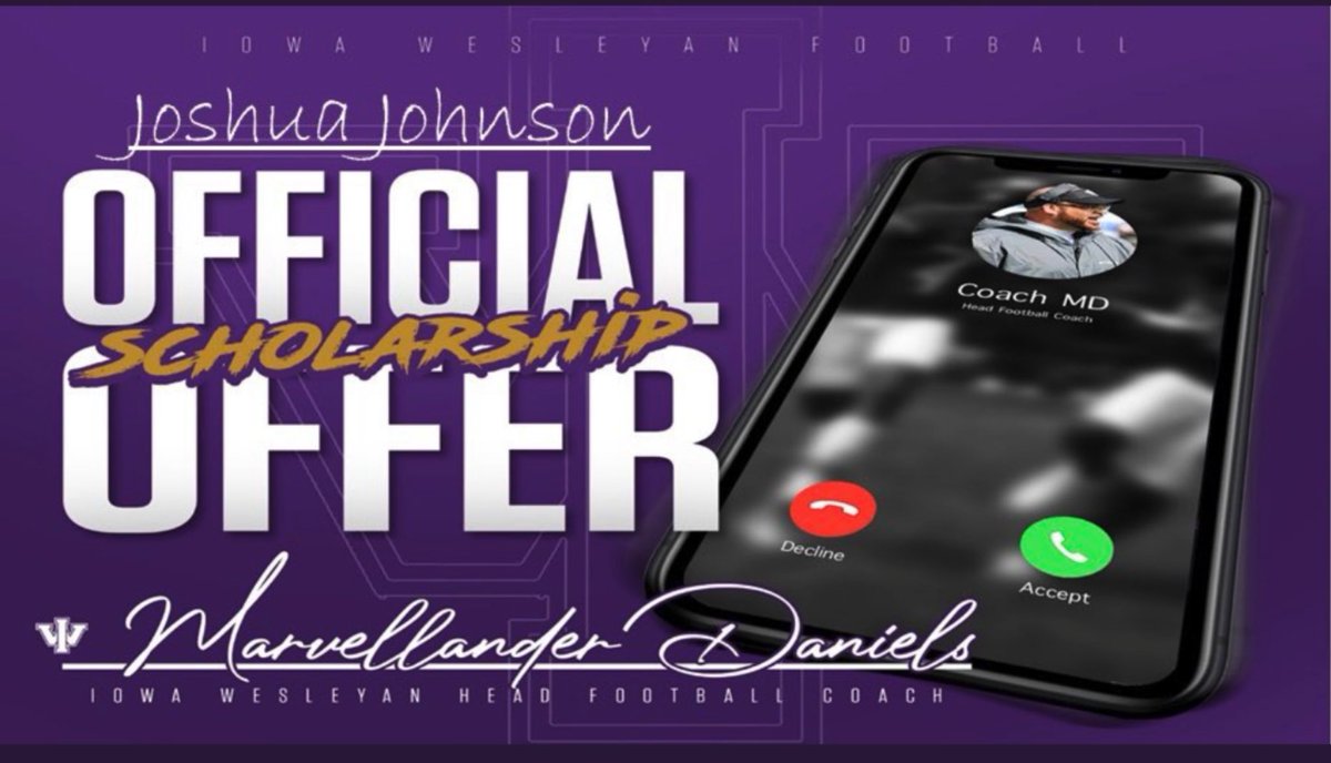 Blessed to receive an offer from Iowa Wesleyan💜 @CoachDaniels_IW
