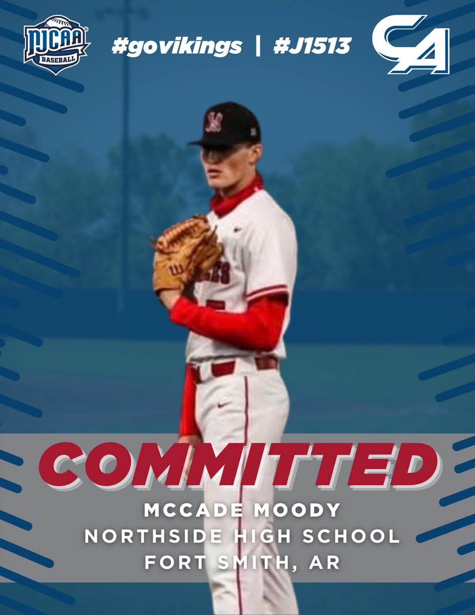 Time to start announcing next year’s incoming freshman class. First on the list is McCade Moody. RHP from Fort Smith Northside High School. Welcome to the family!

#J1513
