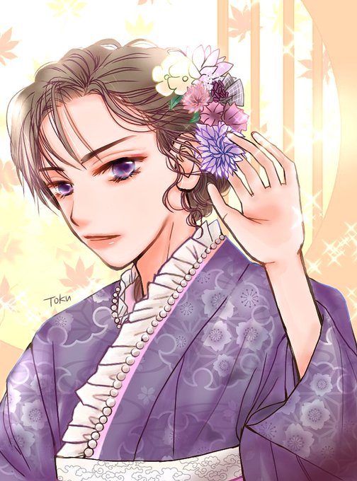 和服のtwitterイラスト作品