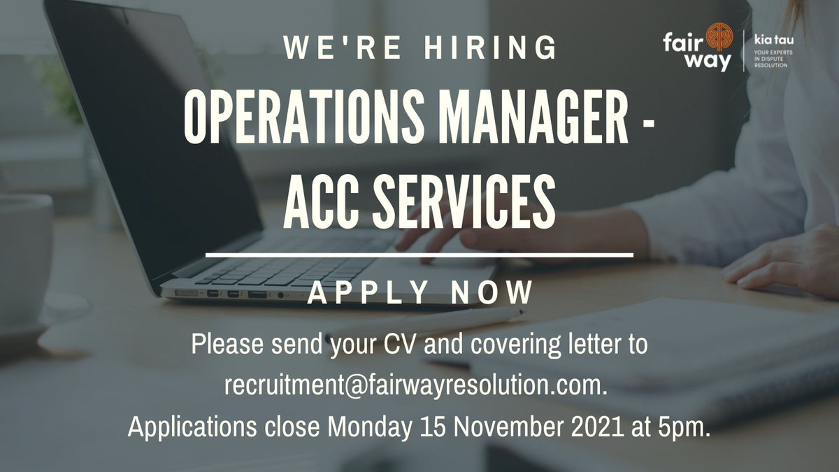 Calling all business process superstars!
We're looking for an Operations Manager to join our Auckland based ACC Services team. More details via the link: fairwayresolution.com/working-at-fai…