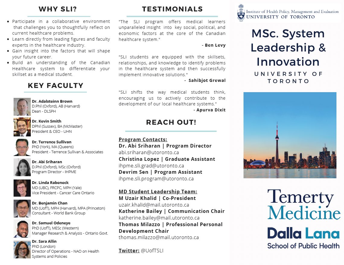 UofTSLI's tweet photo. To any prospective students looking to apply to the MSc SLI program, check out this brochure made my the SLI Student Leadership Committee! Applications are open now until January 14th. https://t.co/7HrRbcR27B