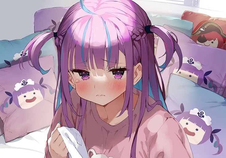 dereoftheday's tweet photo. The dere of the day is Minato Aqua from Hololive! She is an aho and an otaku! https://t.co/unCwTdF2lh