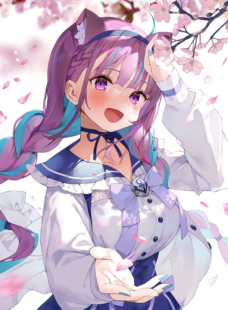 dereoftheday's tweet photo. The dere of the day is Minato Aqua from Hololive! She is an aho and an otaku! https://t.co/unCwTdF2lh