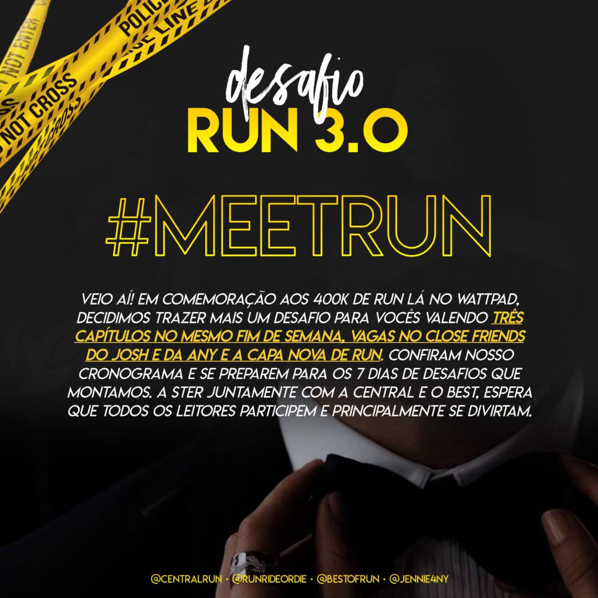 centraIrun's tweet photo. "Dormiu, perdeu
Foi viver, se fudeu
Piscou, outra coisa aconteceu"
É, babes, acho que achamos o lema para os Run Stans porque é tanto projeto que até a equipe tá ficando louca!!!!
É com muito prazer que anunciamos nosso "Desafio Run 3.0 - Edição #MeetRun " https://t.co/RqfJjr3Orr