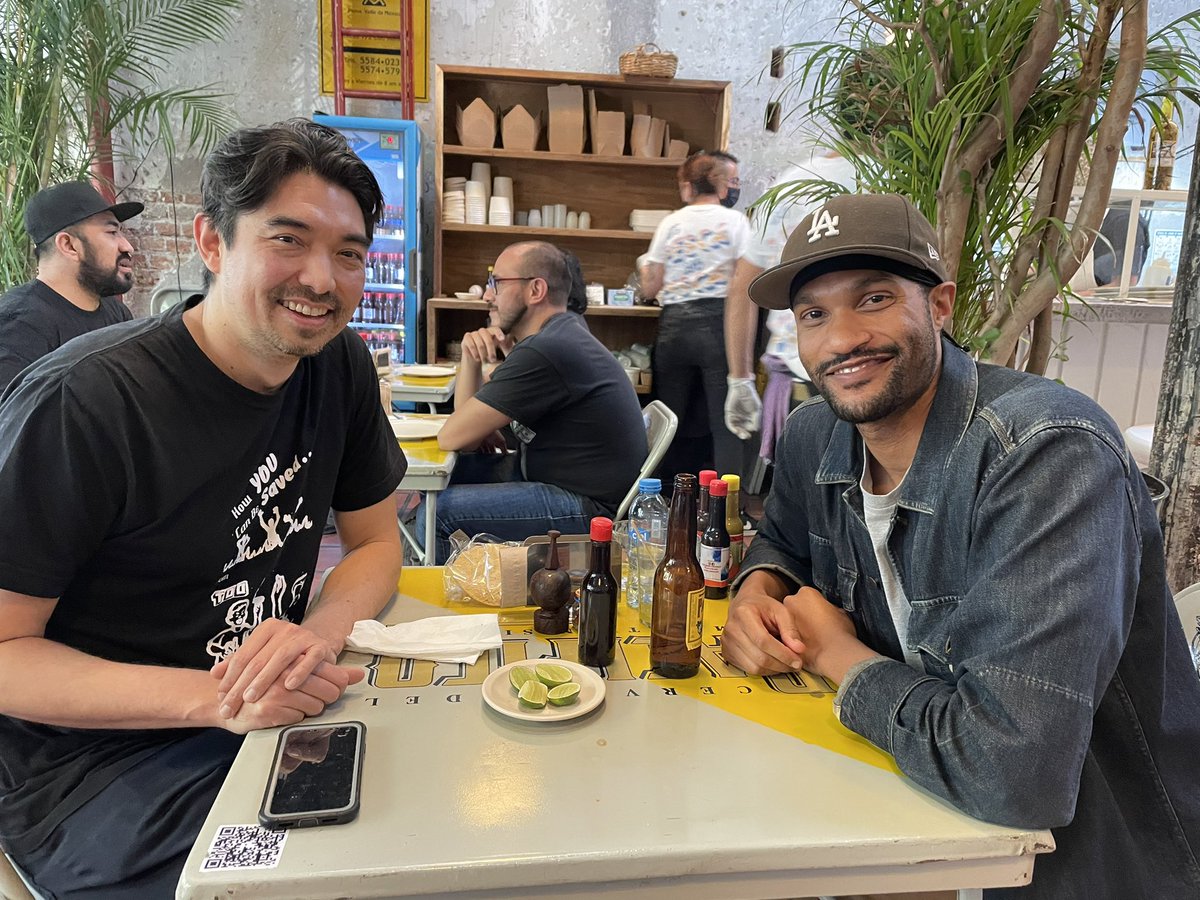 Great to see my man &amp; old nighttime tag team partner <a href="/TravisHolcombe/">Travis Holcombe</a> in my new city. Haven’t seen this guy since last March!
