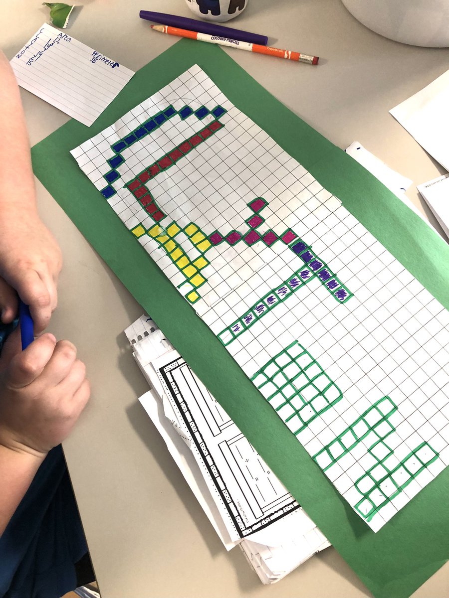 ThisFloridaMom's tweet photo. Using our names to discover area and perimeter. #iteachmath #MinecraftEdu https://t.co/73RJp2ygyY