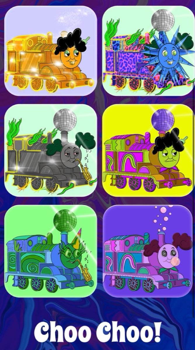 TrippyTrainz's tweet photo. @MrDavidSkilling Hello sir! I present to you a sample of our art, we are hoping to work with psychedelic artists in the NFT space to expand the collection soon. 
- The Conductor
#choochoo https://t.co/bLdoRJi5Q6