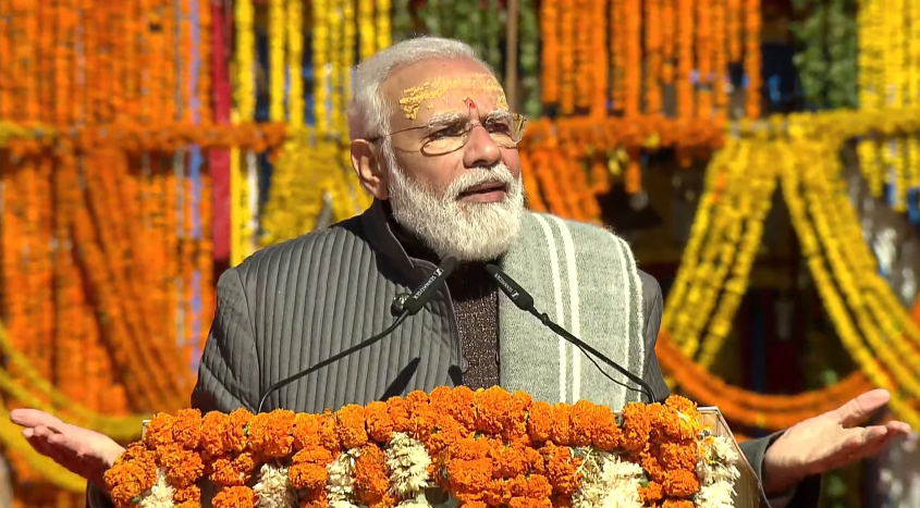 BJP4India's tweet photo. आदि शंकराचार्य जी पवित्र मठों की स्थापना की, चार धामों की स्थापना की, द्वादश ज्योतिर्लिंगों का पुनर्जागरण का काम किया।

आदि शंकराचार्य जी सबकुछ त्यागकर देश, समाज और मानवता के लिए जीने वालों के लिए एक सशक्त परंपरा खड़ी की- पीएम @narendramodi

#PMAtKedarnath https://t.co/6tVXCoIHKt