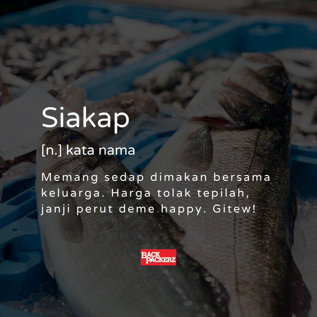 backpackerzmag's tweet photo. #Siakap bukan sebarang siakap~
#BackpackerzDictionary 
#BackpackerzMag 
#BackpackerzDigital https://t.co/XlKdWNHAqb