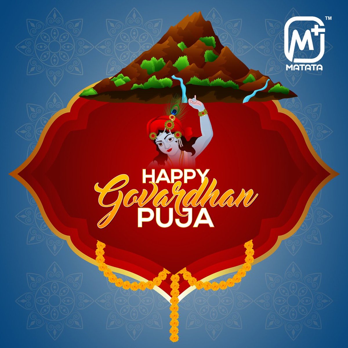 MatataIndia_Off's tweet photo. May Lord Krishna bless you and your family Right from heaven above. #HappyGovardhanPuja https://t.co/DZU7WgdcaW