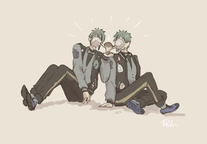【今日の●●分ドローイング🐬&amp;🦈】

#リーチ兄弟誕生祭2021 