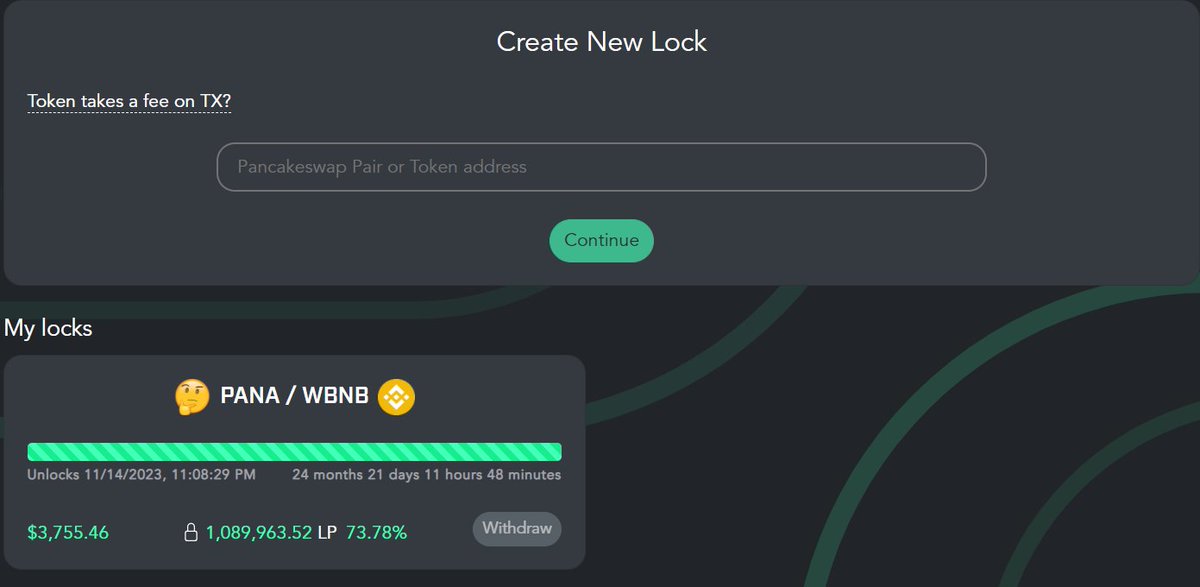 panatoken's tweet photo. Liquidity locked 🔒 https://t.co/QuxhePXnwm