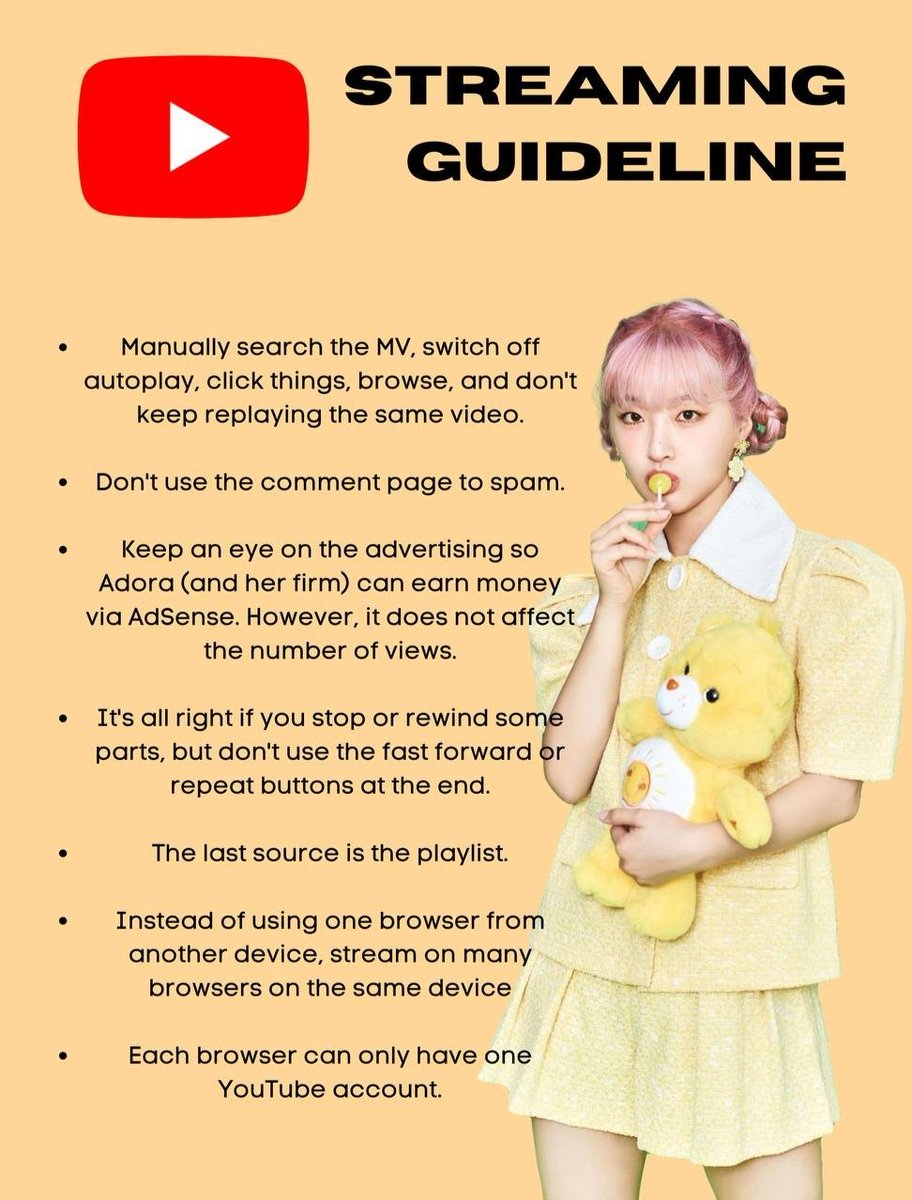 AdoraStream's tweet photo. ͏͏͏͏️️ ️
NOTICE 🥑

Streaming guidelines for #ADORA's debut single ‘MAKE U DANCE’ featuring EUNHA from VIVIZ.

( 1 / 2 )
͏͏͏͏️️ ️ https://t.co/hJ2f308p0z