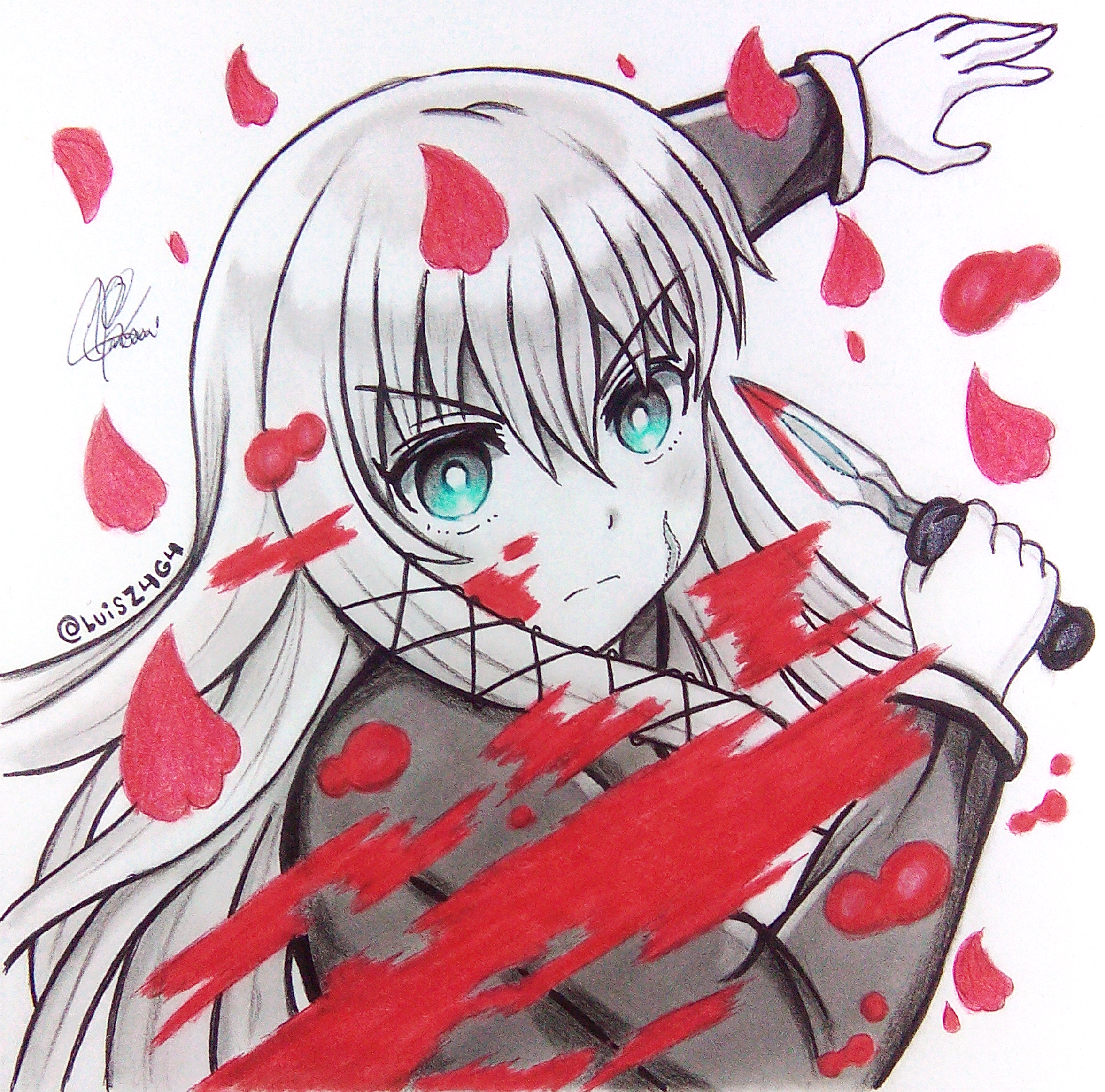 Luisz4g4 Inktober21 Whit My Oc Mei Day25 Splat Always Thanks For Supporting イラスト Illustration アニメ Anime かわいい Kawaii Moe Design Art インク Ink Inktober オリジナルキャラクター