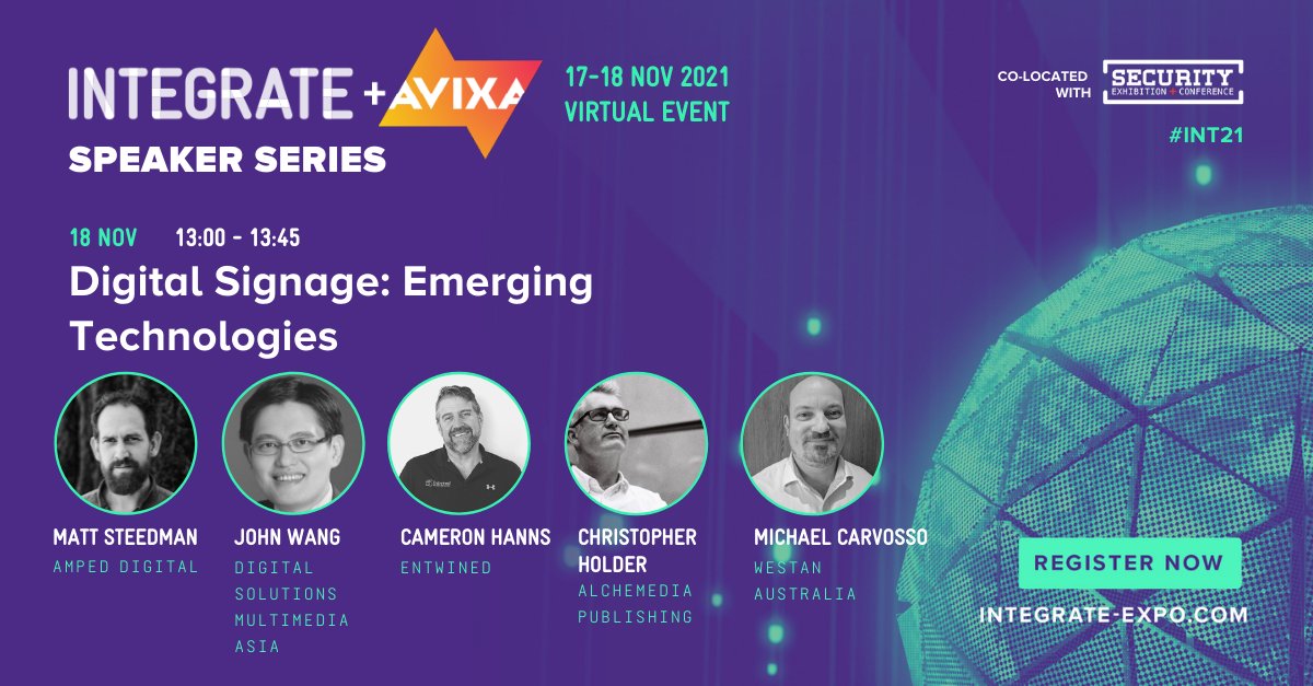 IAdea's tweet photo. Join this 17-18 November at the virtual @Integrate & @AVIXA Speaker Series, where a line-up of AV industry experts will discuss Digital Signage: Emerging Technologies. Book your tickets through the Integrate website. See you there! #INT21
https://t.co/YFM72kwHfI https://t.co/uU2i83DGT7