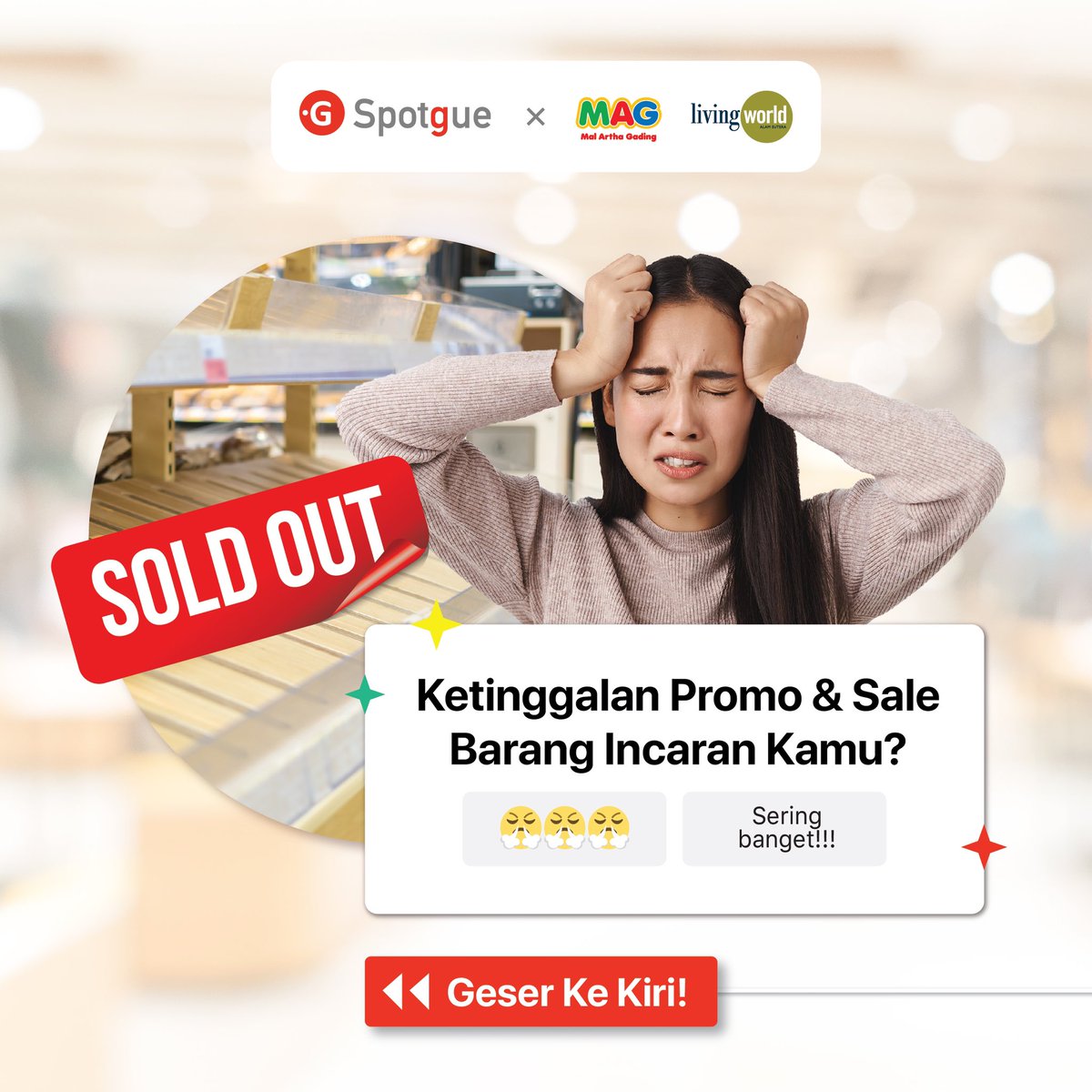SpotgueOfficial's tweet photo. Jangan pernah ketinggalan promo!🏷️ Dapatkan info promo dan sale dari semua brand favorit kamu di aplikasi Spotgue!✨

#malarthagading 4.0 #malarthagading #Spotgue #BanggaBuatanIndonesia #PertamaDiDunia #MakingIndonesia 4.0 https://t.co/pvjWA54gqt