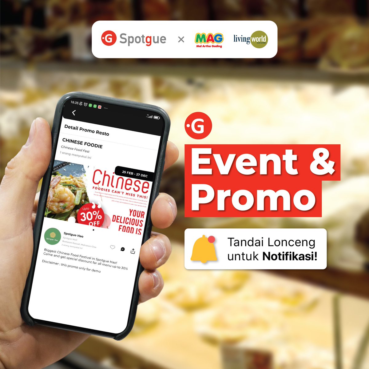 SpotgueOfficial's tweet photo. Jangan pernah ketinggalan promo!🏷️ Dapatkan info promo dan sale dari semua brand favorit kamu di aplikasi Spotgue!✨

#malarthagading 4.0 #malarthagading #Spotgue #BanggaBuatanIndonesia #PertamaDiDunia #MakingIndonesia 4.0 https://t.co/pvjWA54gqt