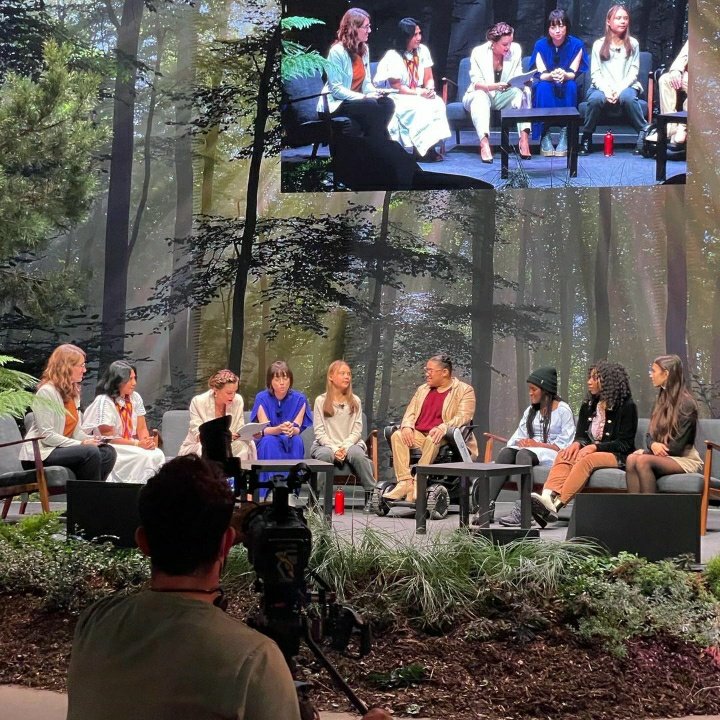 WatsonVideo's tweet image. Emma Watson at Cop26 in Glasgow, Scotland [November 04, 2021]