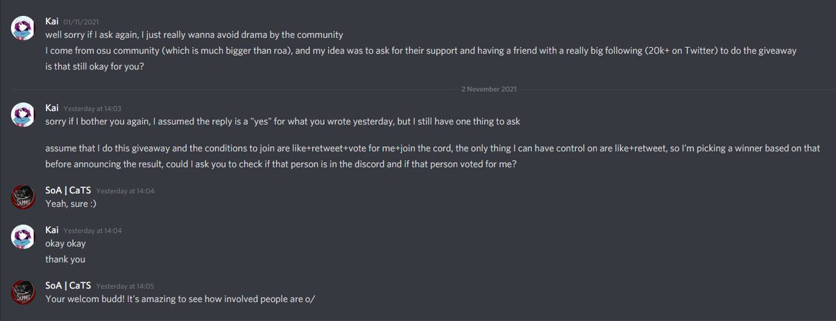 fullmoonIullaby's tweet photo. since we are receiving a lot of hate for Spazza's giveaway to push ourselves into #CatSummit, I would like to make some things clear

before dropping the giveaway we asked the organizer (@SoA_CaTS) if he was okay with the idea (explaining almost every detail about it) 1/? https://t.co/qw63uRbcs7