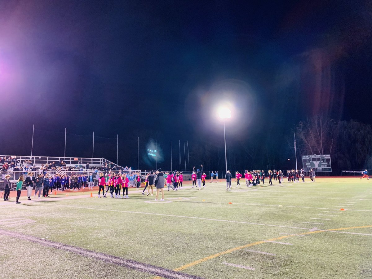 Amazing energy at tonight’s Powder Puff Games! Congrats to all! 🏈💚