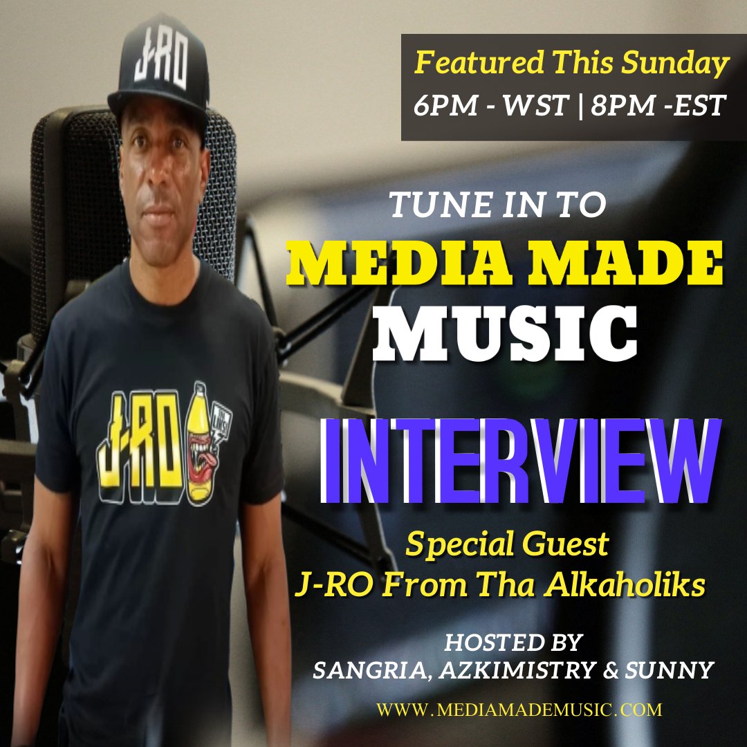 San_Lawrence's tweet photo. Featured This Sunday tune in to MEDIA MADE MUSIC interview with special guest J-Ro From That Alkaholiks @jro_alkaholiks 6PM WST - 8PM EST. @pharoahemonch @MsSunny314
#mediamademagazine
#mediamademusic
#mediamadetv
#hiphop
#thealkaholiks
#jro
#oldechoolhiphop
#nyc https://t.co/MYiiVs9dol