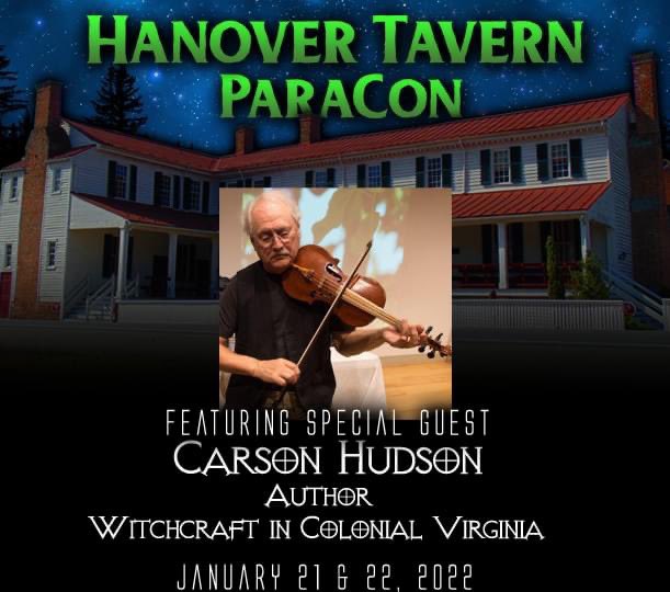 TranscendParano's tweet image. Hanover Tavern Paracon is excited to welcome Author Carson Hunter as one of our guest speakers!