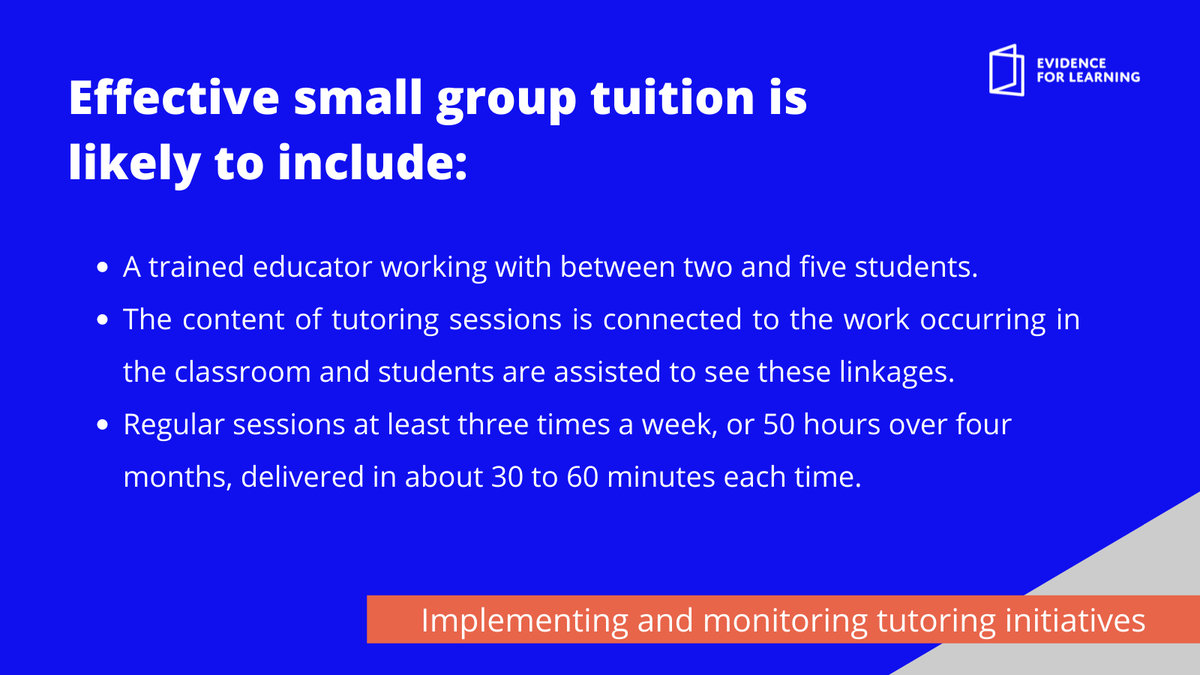 E4Ltweets's tweet photo. What are the features of effective tutoring programs in schools? 🤔

FInd out in our tutoring implementation and monitoring guide here: https://t.co/Ladh4ttfhX https://t.co/bgp5eHW0If