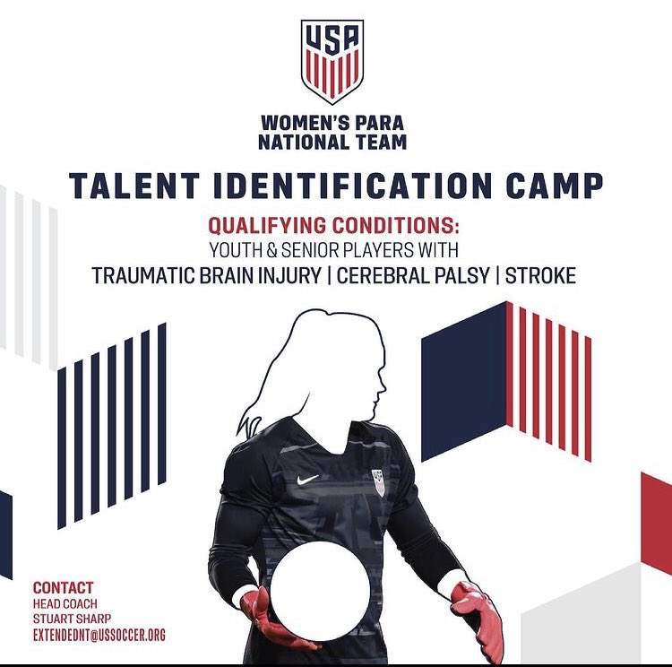 ussoccer_ENT's tweet image. The first-ever Para Women’s National Team ID Camp is coming in January 2022! 

If you or someone you know is a (16+) soccer player with a qualifying condition, please reach out for a chance to be part of the #USparaWNT player pool!

Conditions and contact details on the graphic: