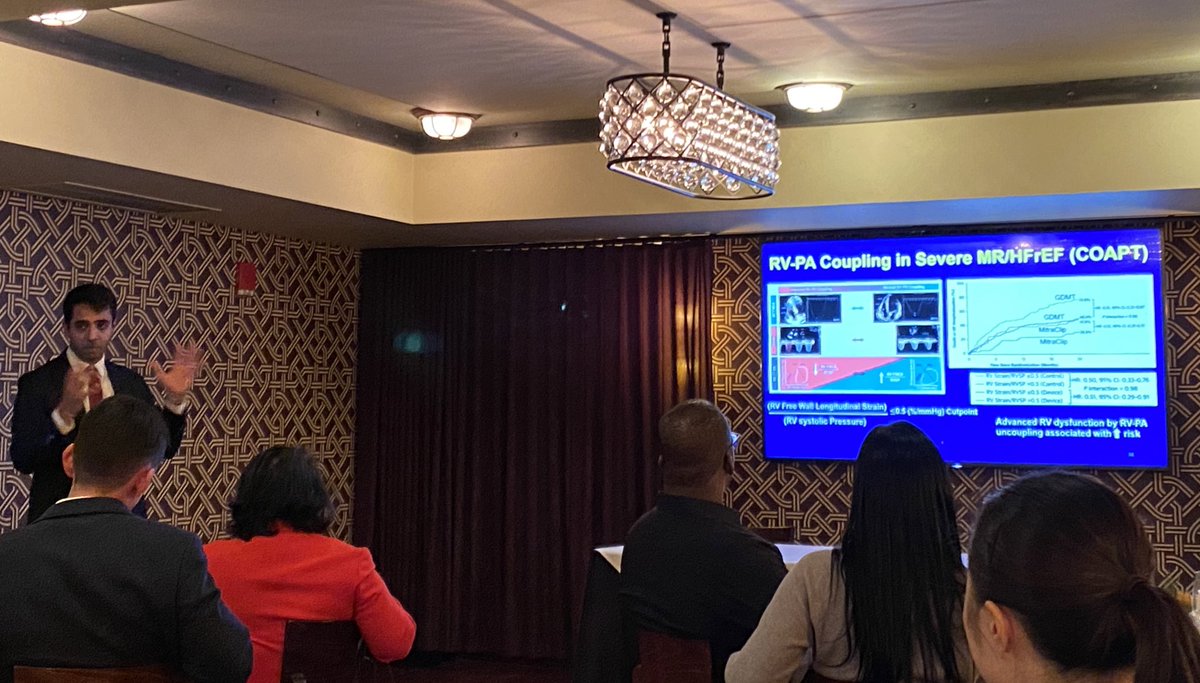 HeartOTXHeartMD's tweet photo. Great #MedEd at @IllinoisACC #ACCFIT Session tonight @thegagechicago by @Nikhil15 on #RVFailure
#RVPACoupling #COAPT https://t.co/dWn1FaJmM2