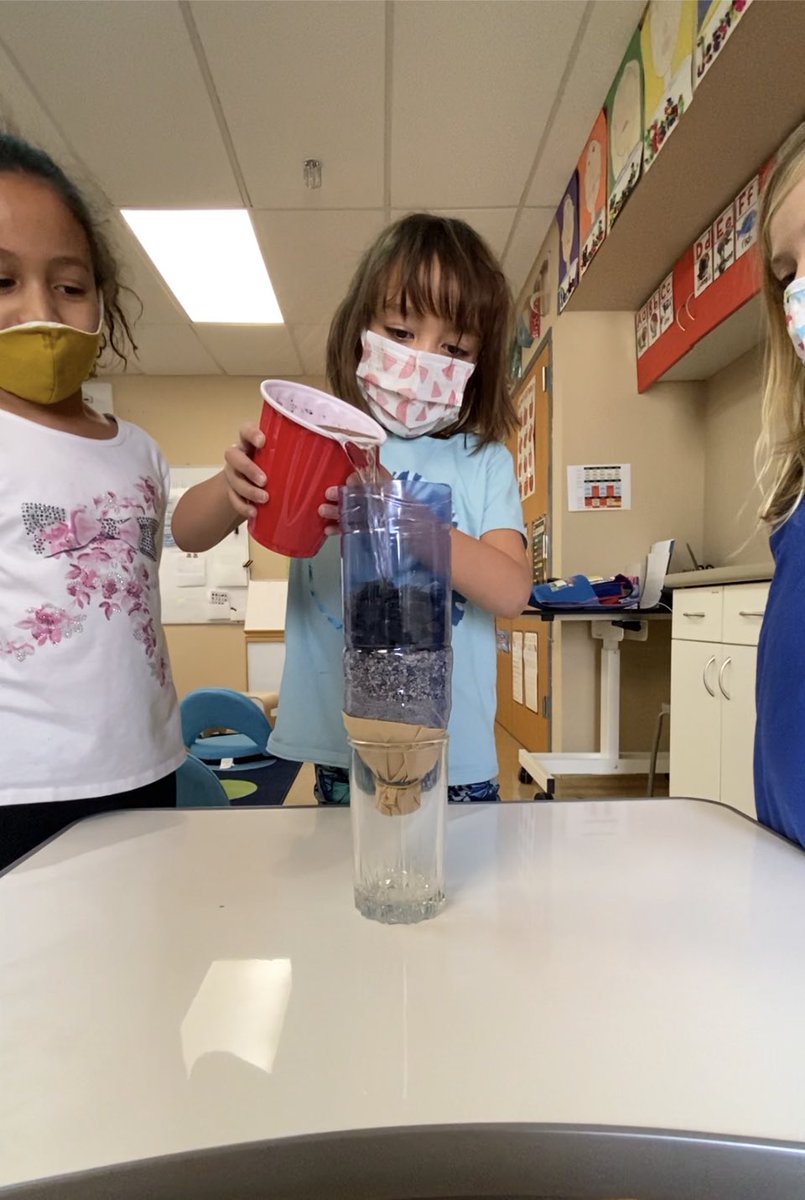 MrsMaureenWade's tweet photo. @daiseagles  grade 1 students 
learned about the importance of water and its role in our everyday lives. Working in teams, they designed water filters using commonly available materials. #thisisdais #issedu #calltoearth #COP26 https://t.co/F0LrSR1AaI