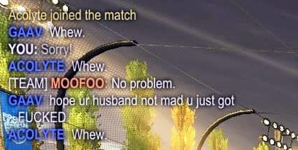 ogRocketWife's tweet photo. I should start a blog with all the creepy and weird things typed in game chat ๐
For reference, he had just scored....so of course he had to say that!
#RocketLeague #ingamechat #RocketWifeLife #girlgamer https://t.co/nDQyDtvErm
