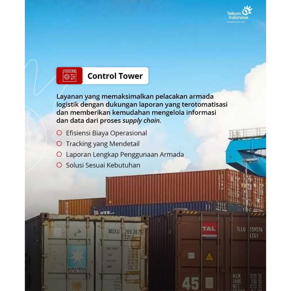 rekanseperjalan's tweet photo. #TelkomIndonesia senantiasa menghadirkan solusi digital untuk memudahkan aktivitas dan mobilitas secara efektif dan efisien, salah satunya melalui transformasi digital pada sektor logistik melalui logeetrans.
#Jokowi #EricThohir https://t.co/kZTw4yB1ET