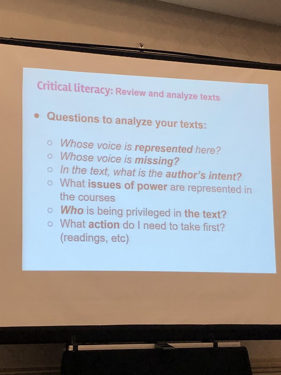 Critical Qs to ask when selecting books for Ss who may be underrepresented: Whose voice is represented? Whose voice is missing? via Dr. Quigley @ALERonline #CriticalLiteracy #ALER2021