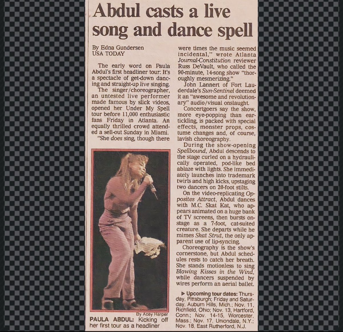paula abdul straight up tour rating