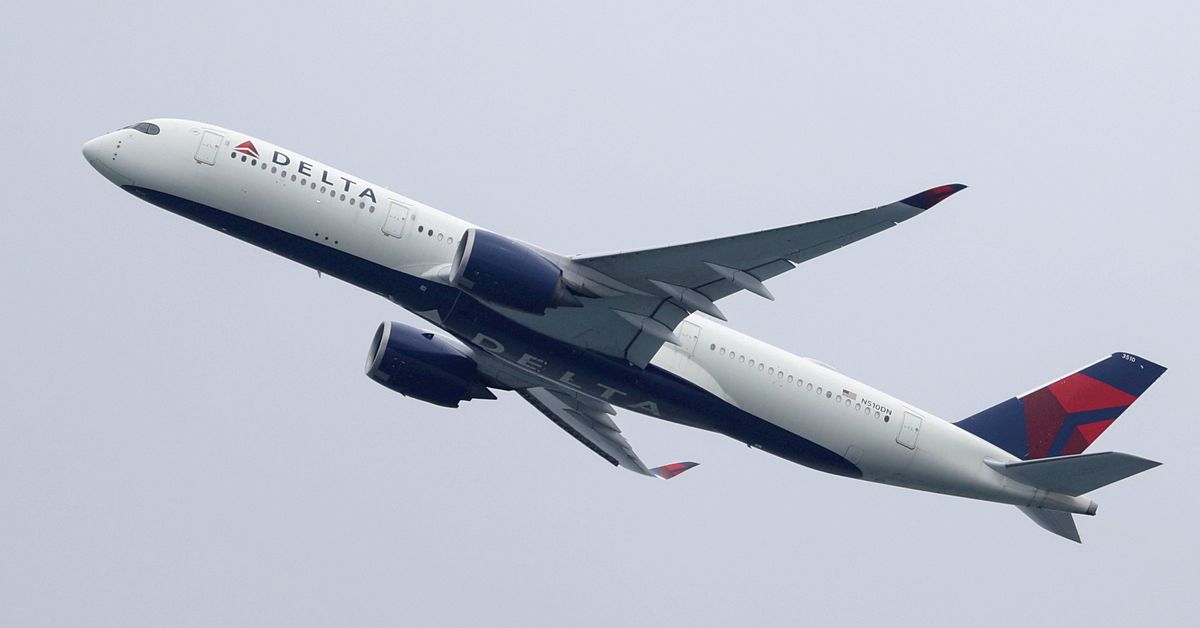 Reuters's tweet photo. Delta bookings soar in six weeks after U.S. move to open borders https://t.co/IxaM8xh1fw https://t.co/cWh3ljw2iT